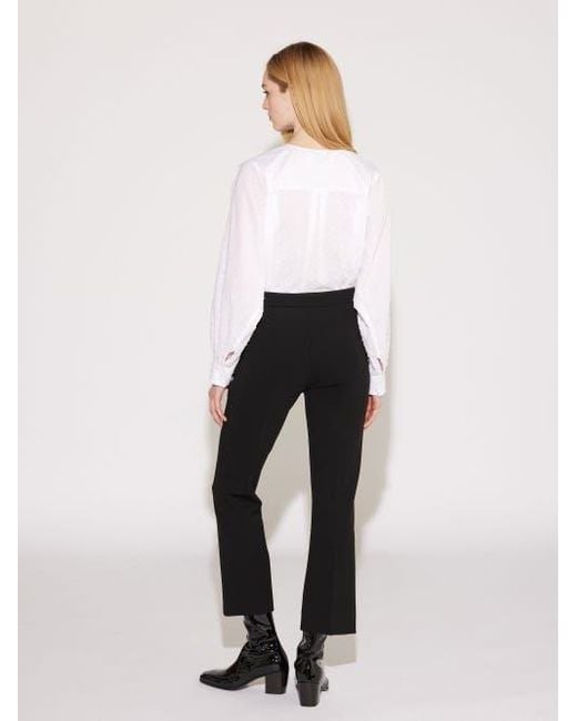 Callas Milano Black Lola High Density Crepe Stretch Cropped Flare Trouser