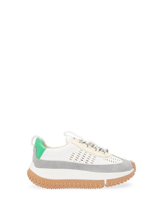 4Ccccees White Kapok Pinto Platform Sneaker