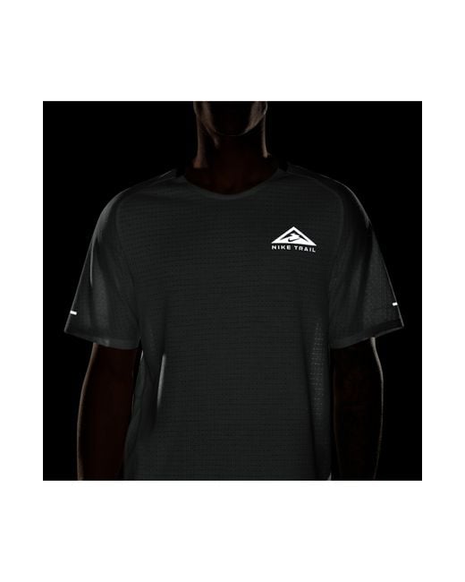 Nike White Dri-fit Trail Solar Chase Performance T-shirt for men