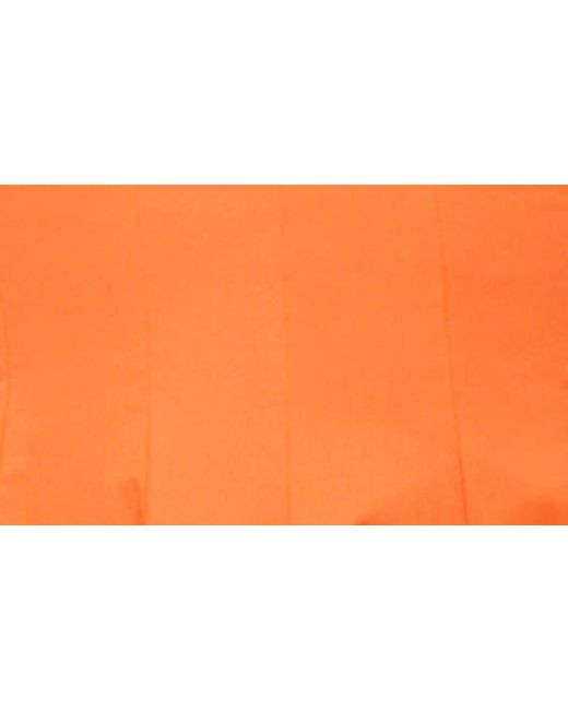 Staud Orange Wells Stretch Cotton Fit & Flare Dress