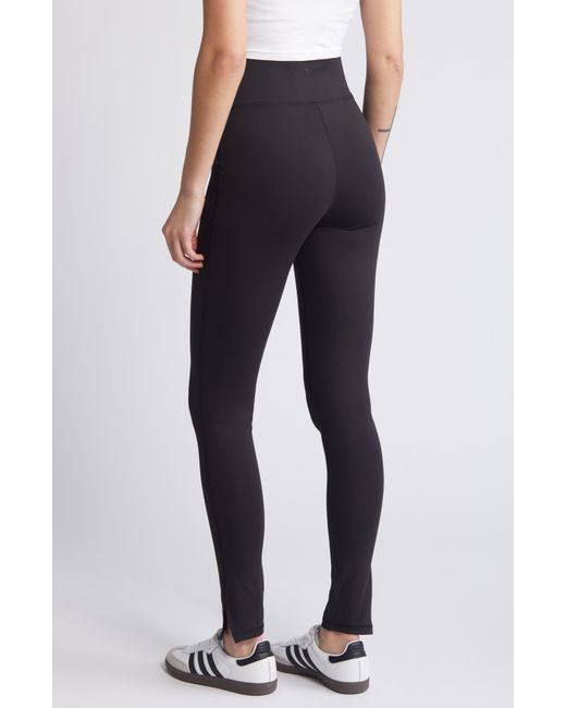 PacSun Black Yoga Crossover Side Slit leggings