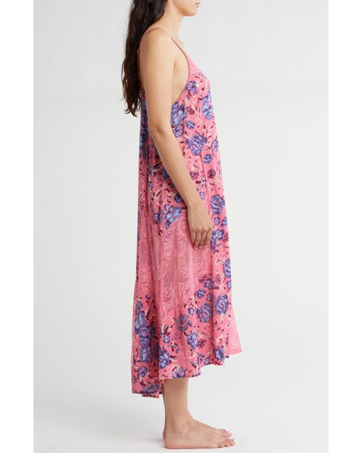 Free People Red First Date Print Sleeveless Maxi Dress