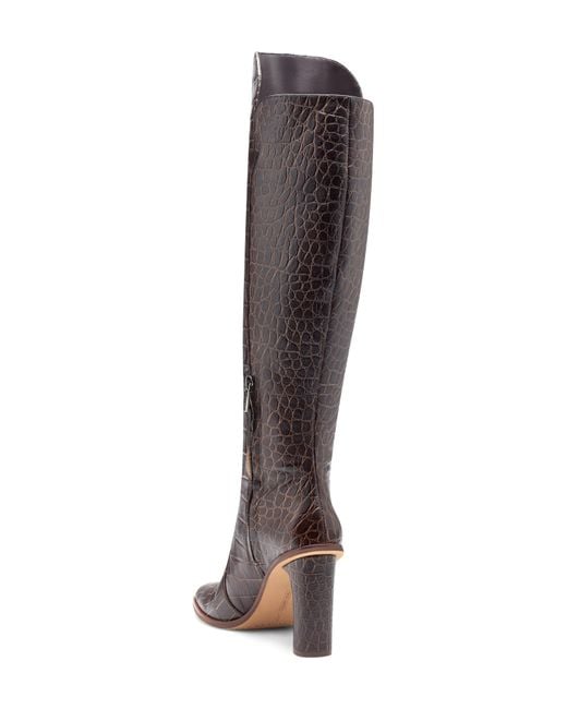 Vince Camuto Palley Knee High Boot in Brown Leather (Brown) - Lyst