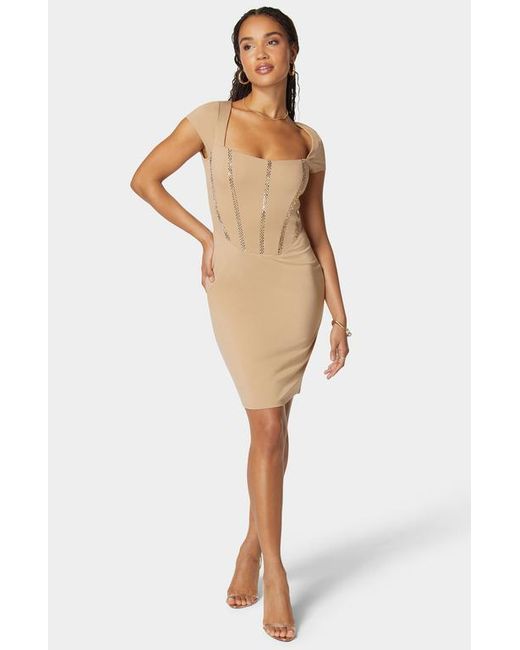 Bebe Women's White Embellished Corset Mini Dress - www.magambanetwork.com