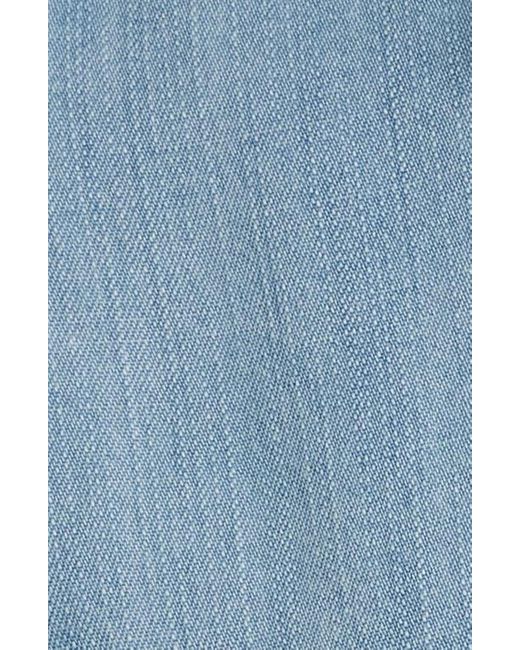 Bella Dahl Blue Washed Chambray Short Sleeve Button-Up Shirt