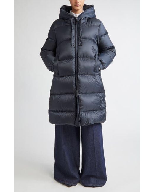 Max Mara Blue The Cube Sei Down Longline Coat