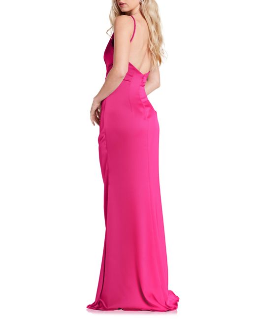 Katie May Pink Zahra One-shoulder Gown