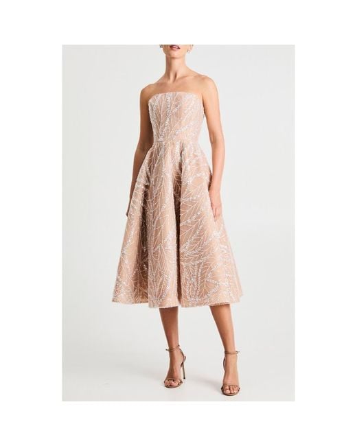 self portrait polka dot chiffon dress Satin Lace Maxi – self-portrait-US Color:Blush+Black A double beach vacation clothes UK Next Day Delivery
