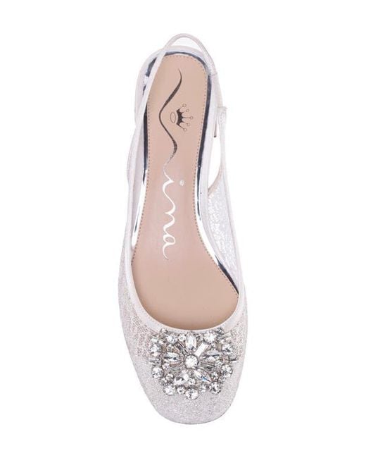 Nina White Klara Slingback Pump