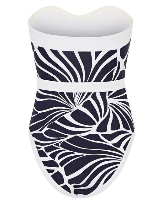 MILLY Blue Ravello Abstract Kai Print One-Piece Swimsuit