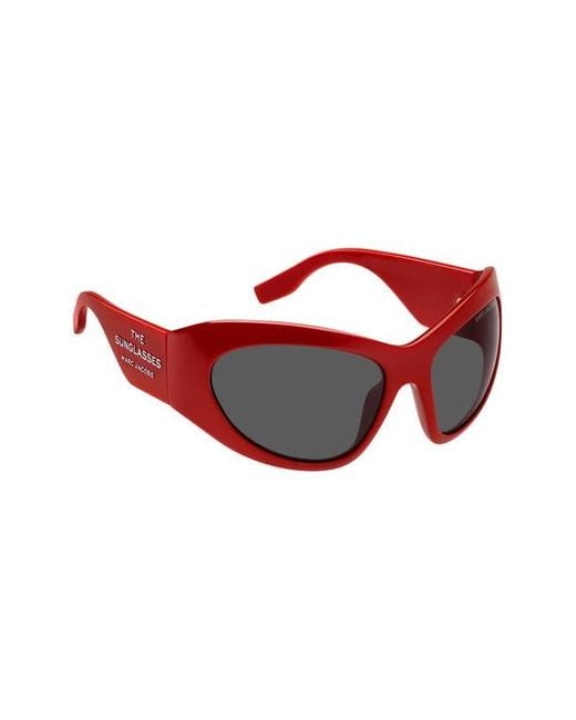 Marc Jacobs Red 62Mm Rectangular Sunglasses