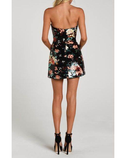 HELSI Black Linda Sequin Strapless Minidress