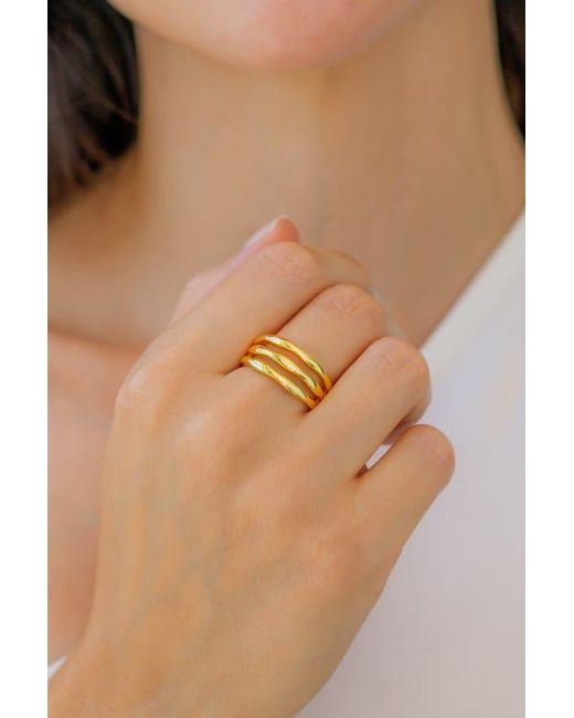 Mint & Lily White Triple Ring