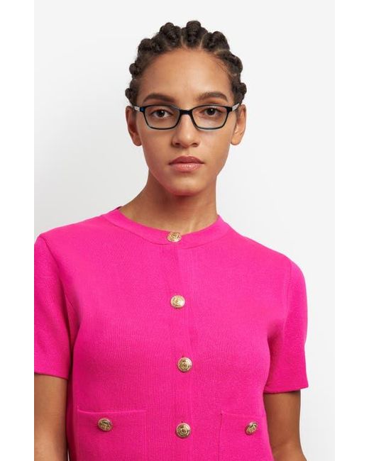 Kate Spade Black Agnessa 49Mm Rectangular Reading Glasses