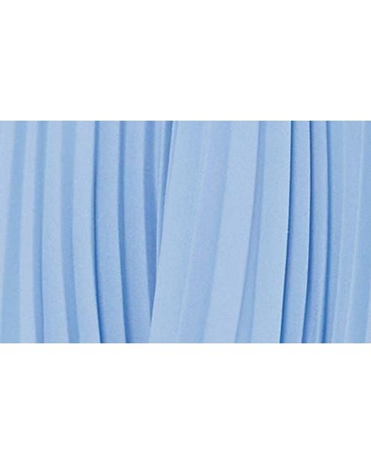 MILLY Blue Haddy Sleeveless Pleated Minidress