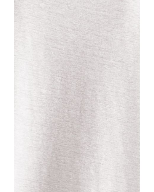 Acne White Exford 1996 Mélange Distressed Logo Cotton & Hemp Graphic T-shirt