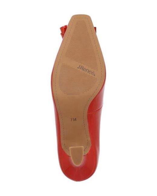 J. Reneé Red Karali Pointed Toe Pump