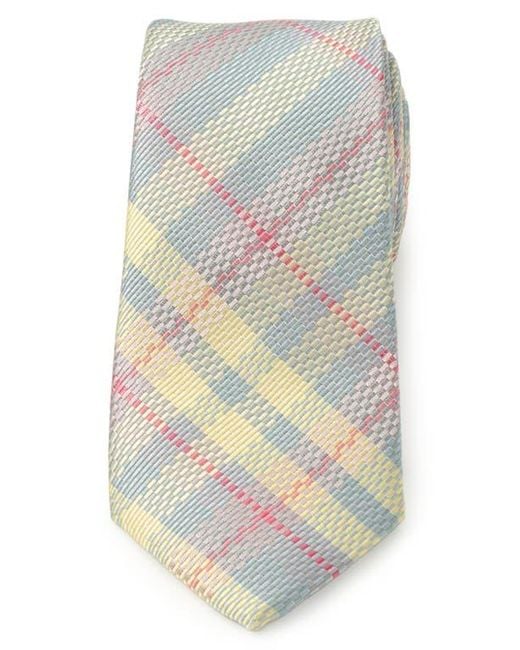 Cufflinks Inc. White Pastel Plaid Silk Tie for men