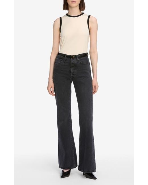 FRAME Blue The Lax High Waist Flare Jeans