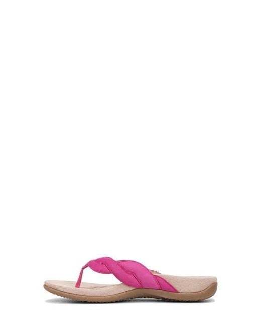 Vionic Pink Bella Braid Flip Flop