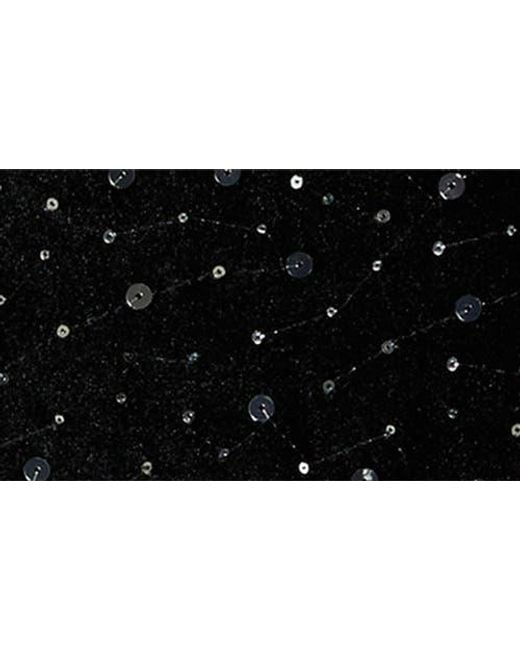 Eliza J Black Mixed Media Sequin Long Sleeve Cocktail Midi Dress