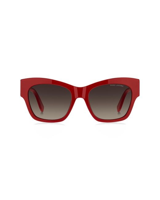 Marc Jacobs Brown 54Mm Gradient Rectangular Sunglasses