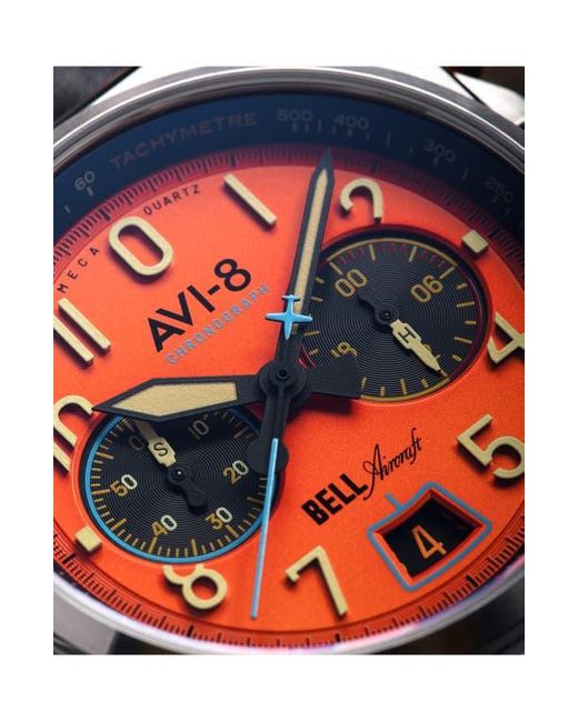 AVI-8 Black Bell X-1 Machbuster Chronograph Watch, 41Mm for men