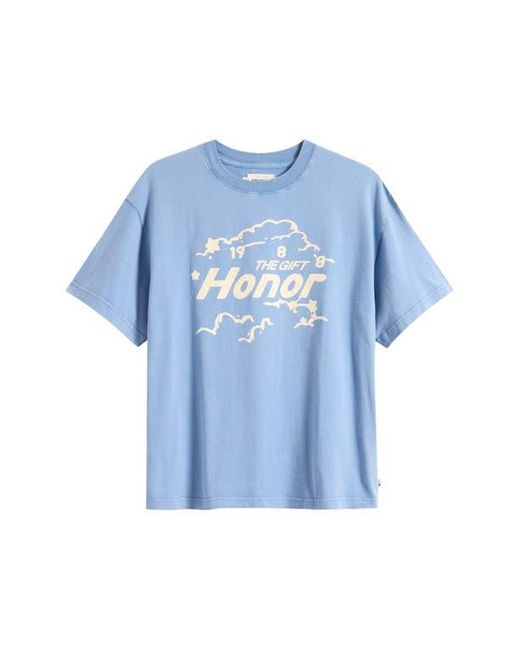 Honor The Gift Blue The Clouds Cotton Graphic T-Shirt for men