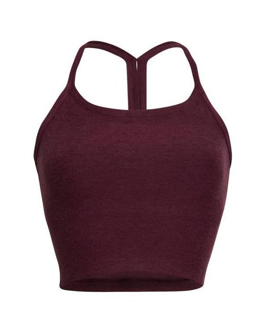 Beyond Yoga Purple Space Dye Slim Racerback Crop Tank
