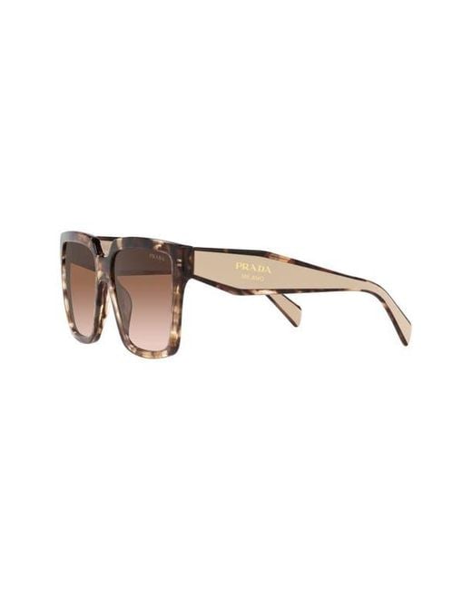 Prada Brown 57Mm Square Sunglasses for men