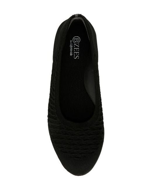 LifeStride Black Khloe Knit Ballet Flat
