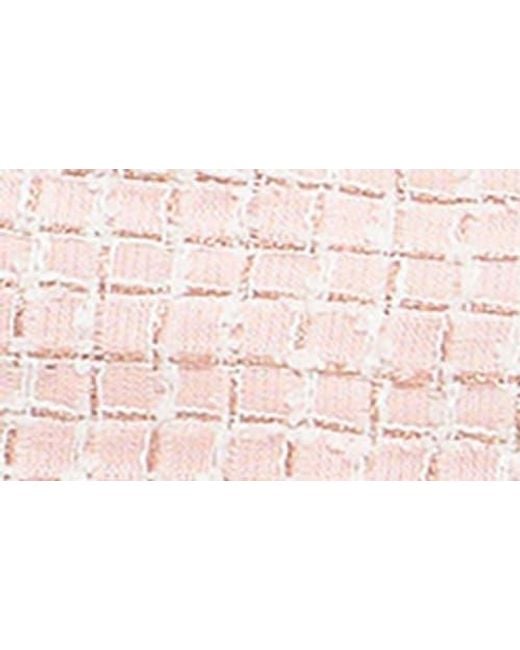 Endless Rose Pink Check Double Breasted Tweed Minidress