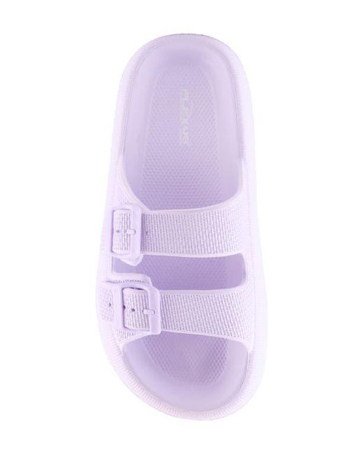 Flexus by Spring Step Purple Bubbles Waterproof Slide Sandal