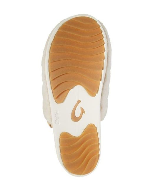 Olukai Multicolor Pupu Mua Genuine Shearling Scuff Slipper