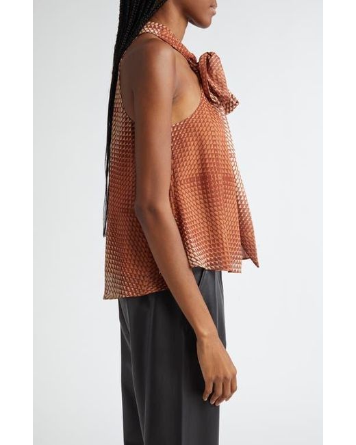Ramy Brook Multicolor Boone Tie Neck Sleeveless Top