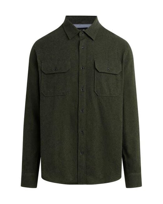 Joe's Jeans Black Chester Flannel Button-Up Shirt for men