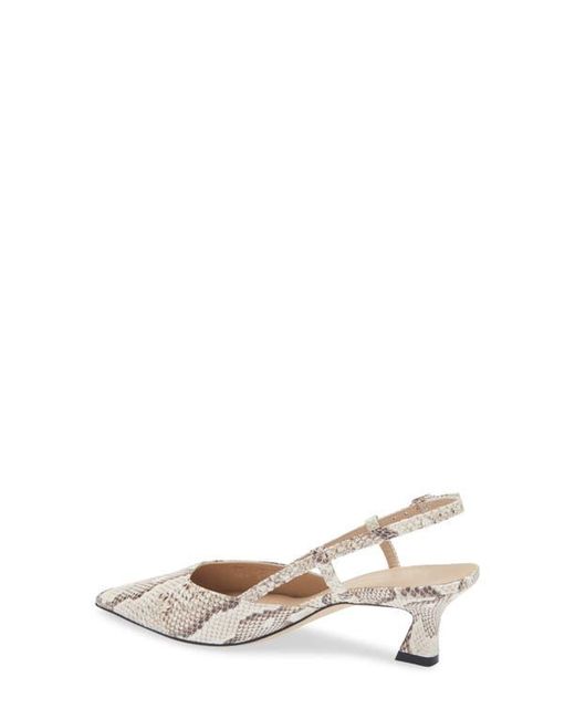 Stuart Weitzman White Vinnie 50 Slingback Pump