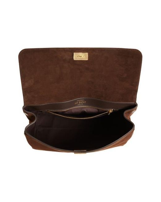 Dolce & Gabbana Brown My Sicily East/West Suede Handbag