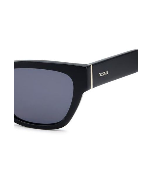 Fossil Blue 55Mm Rectangular Sunglasses