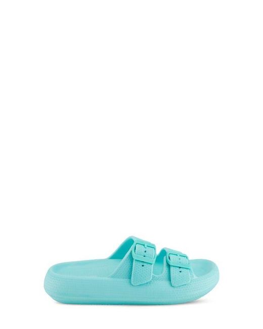 Flexus by Spring Step Blue Bubbles Waterproof Slide Sandal