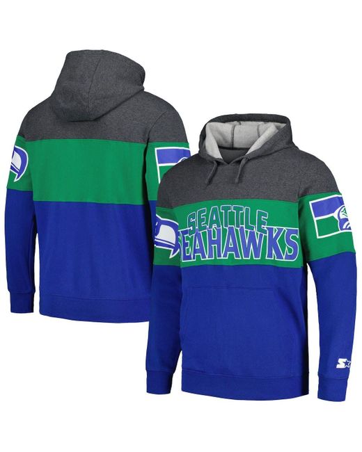 Seattle Seahawks Starter Extreme Full-Zip Hoodie Jacket - Navy