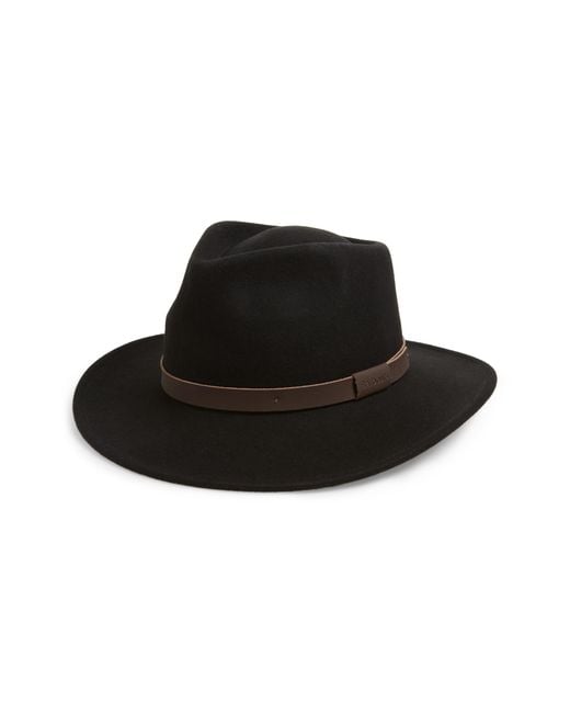 Barbour Black Crushable Bushman Fedora for men