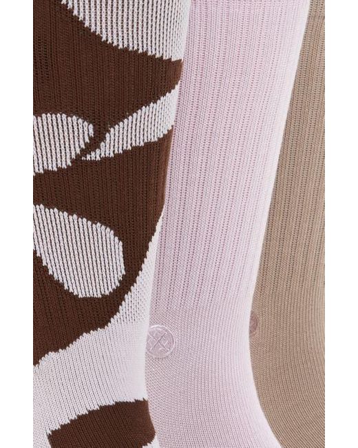 Stance White Hotsun Assorted 3-Pack Crew Socks for men