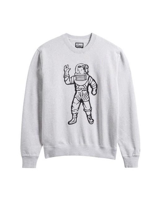 BBCICECREAM Gray Bb Astronaut Embroidered Cotton Crewneck Sweatshirt for men
