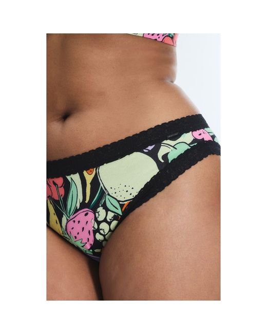 Savage x Fenty Black Essentials Lace Trim Stretch Cotton Cheeky Briefs