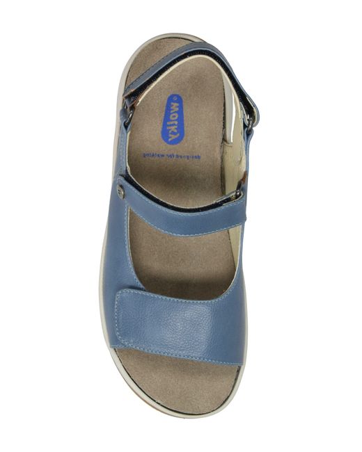 Wolky Blue Adura Slingback Platform Sandal