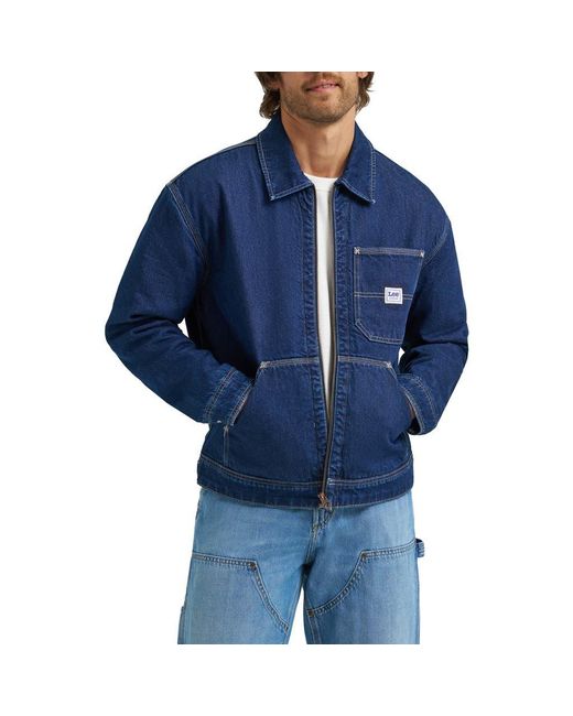 Lee Jeans Workwear Denim Jacket in Blue for Men | Lyst