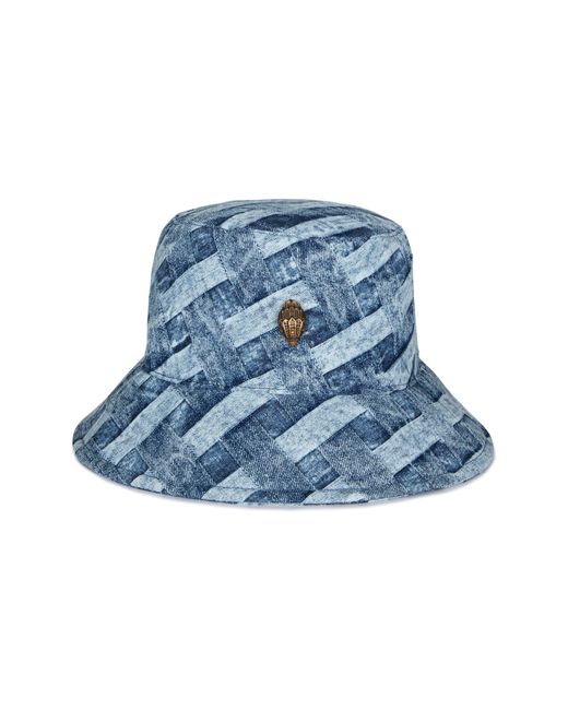 Kurt Geiger Blue Woven Denim Bucket Hat