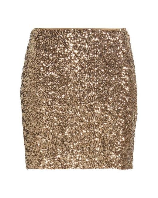 Open Edit Multicolor Sequin Miniskirt