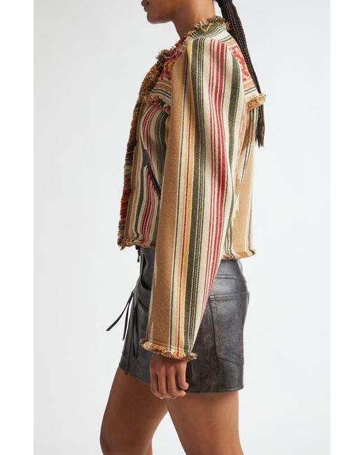 Isabel Marant Black Delphina Stripe Wool Blend Jacket
